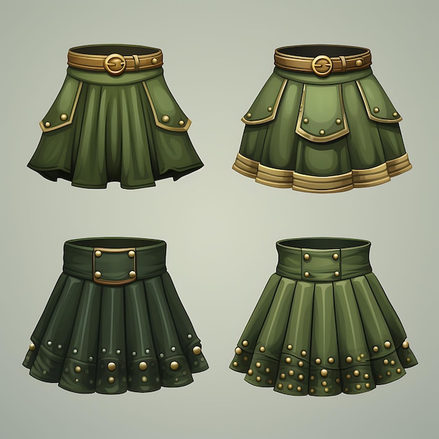 Photo game item armor war skirt item greek warrior design battle skirt hopliillustration collection idea