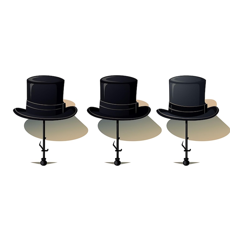 Foto game item hat rack item elegant design top hat formele wear item diepe billustratie verzamelidee