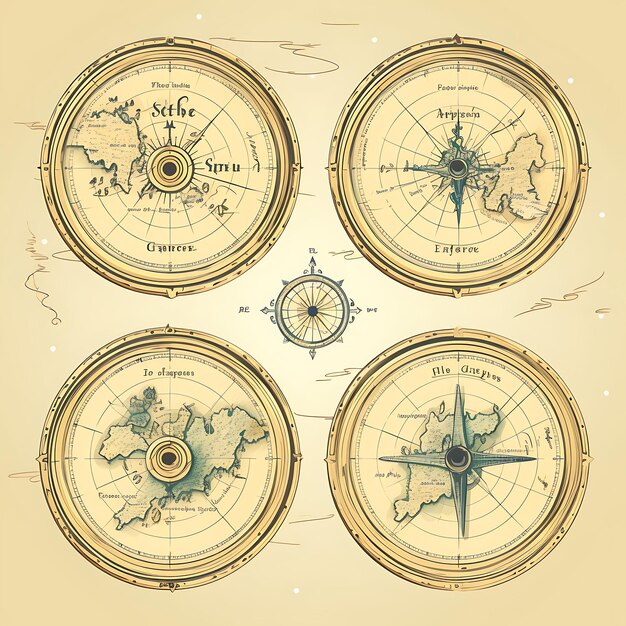 Game Item Map Cabinet Item Nautical Design Treasure Map Explorers Charillustration collection idea