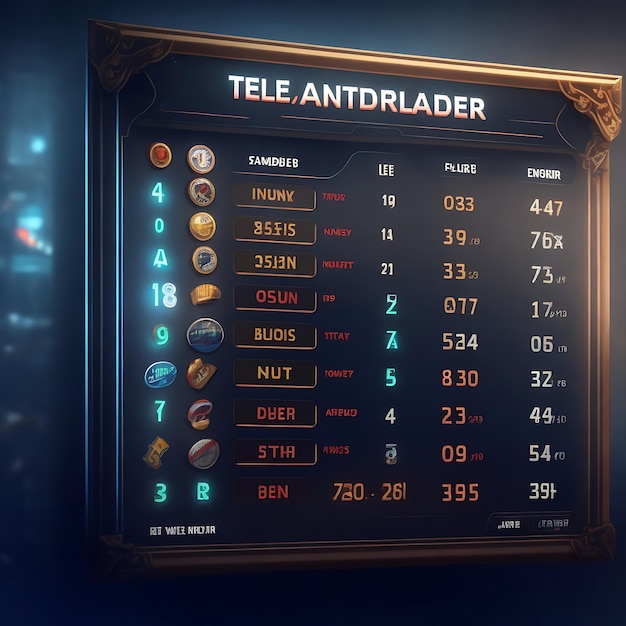 Foto game leaderboard en achtergrondontwerp