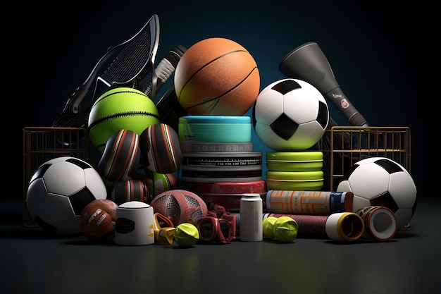 Game ready sports equipment sports photo