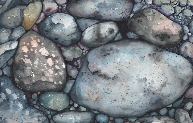 Photo game texture stones pebbles stone wall shore