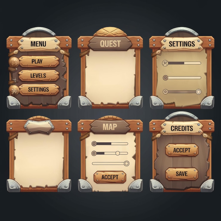 Photo game user interface with different interactive options