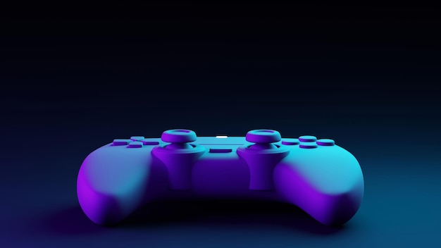 Gamepad o joystick con spazio di copia rendering 3d