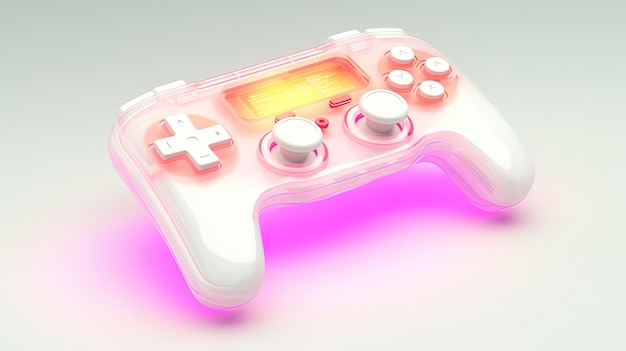Gamepad with buttons on a white background AI generative