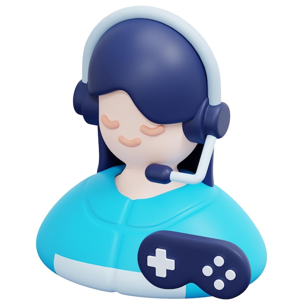 gamer 3d render pictogram illustratie