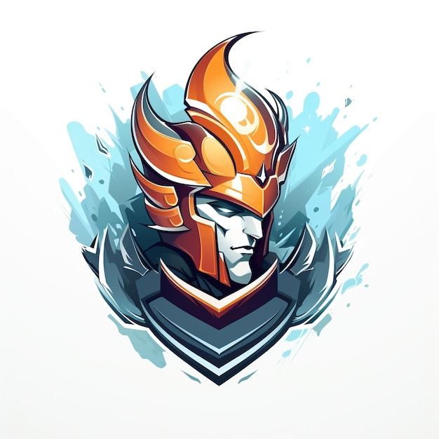 Foto gamer-logo icoon met abstracte achtergrond