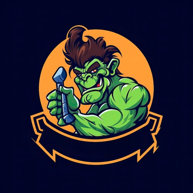 Foto gamer logo voor esports team trolls generative ai