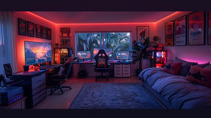 Photo a gamer setup