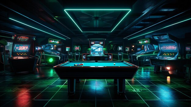 Games Room Illuminated with LEDs