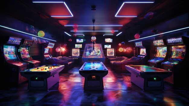 Games Room Illuminated with LEDs