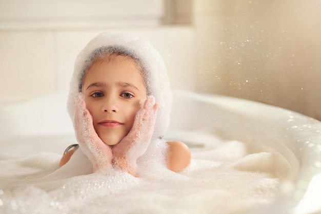 Games with white and fluffy foam