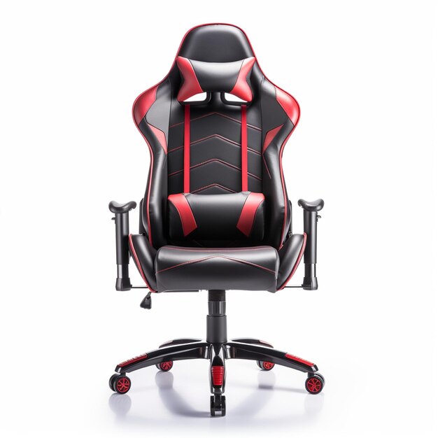 Photo gaming chair isolated white background