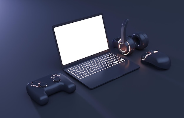 Gaming Computer 3D render