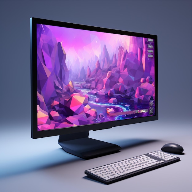 Foto uno sfondo bianco per un computer da gioco