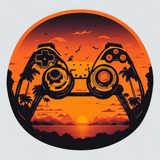 Photo gaming controller ai image for tshirt design