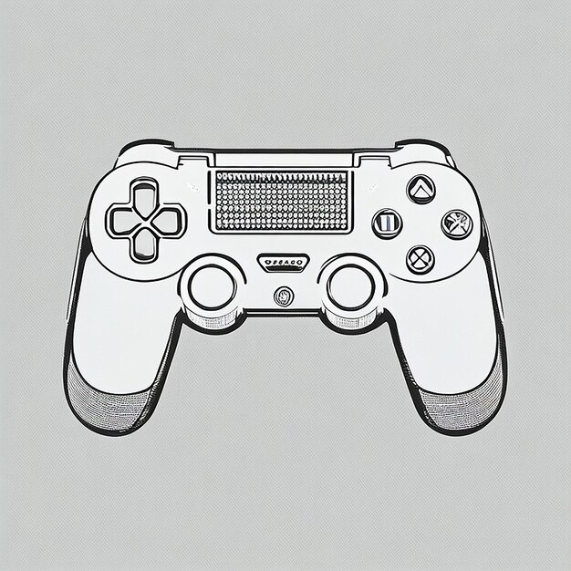 Photo gaming controller vector line art images free download