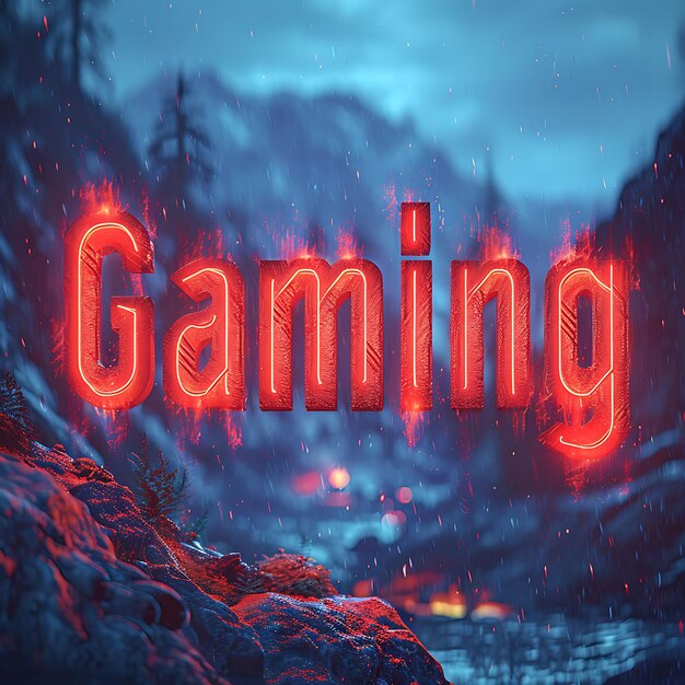 Gaming Design With Glitch Effect and Retro Style Font Text G Creative Live Stream Background Idea