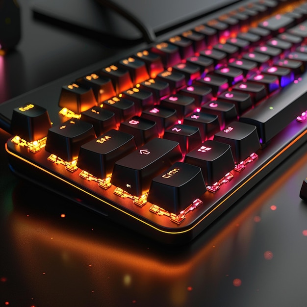 Gaming Keyboard With Customizable Key Switches Background