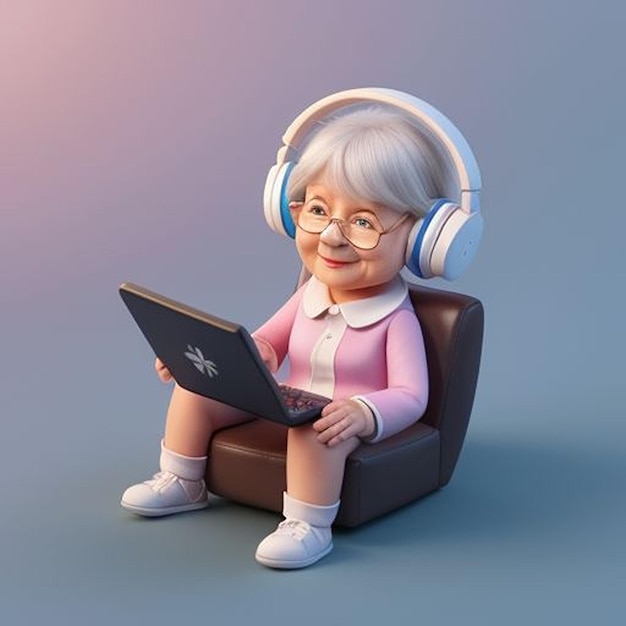 Gaming Mascot For Grandma Gamer