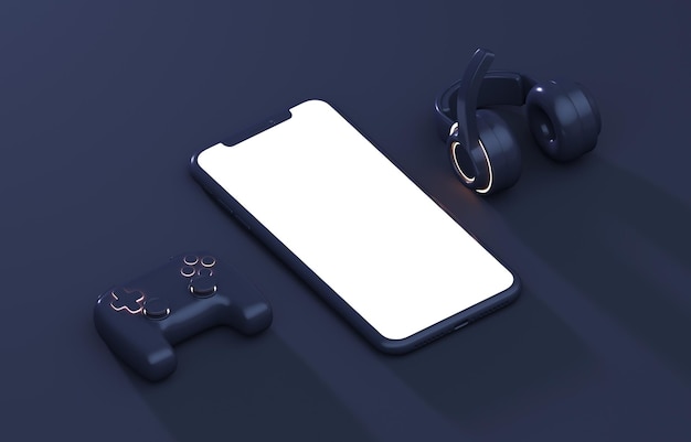 Gaming Mobile 3D Illustration