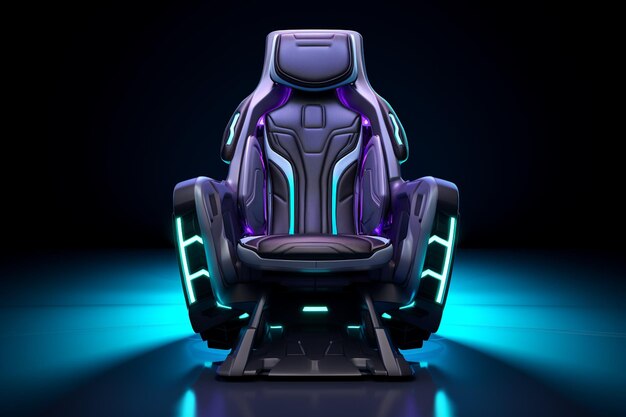 Photo gaming racing chair 3d futuristic