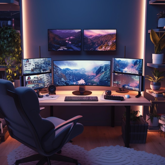 gamingparadijs perfecte kamer voor gamers gamestoel computer kantoorwerk vanuit huis