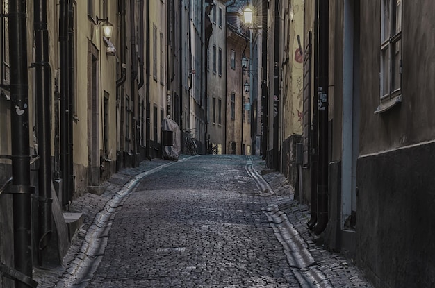 Gamla stan street at night