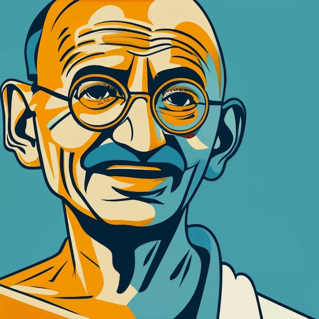 Gandhi jayanti gandhi painting image
