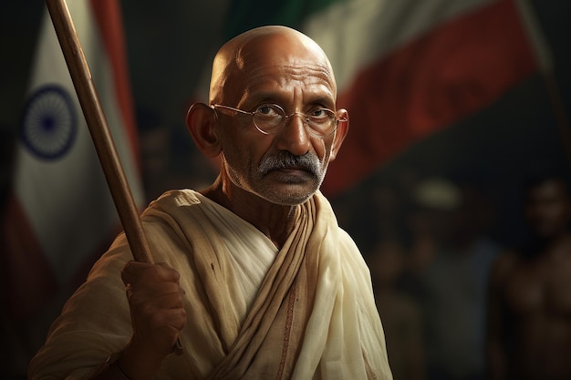 gandhi mahatma jayanti vector indian india illustration icon art hinduism background