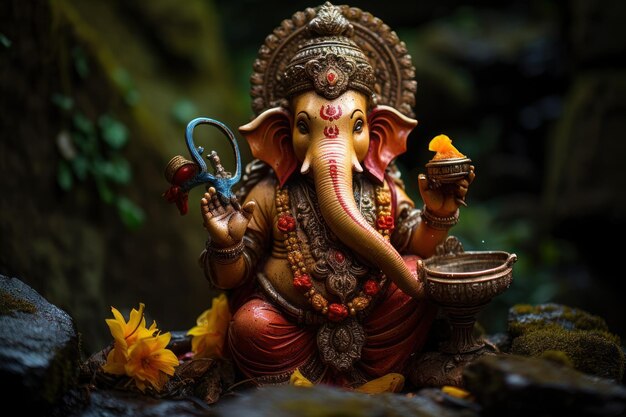 Ganesh een belangrijk beeld tijdens Diwali Generative AI