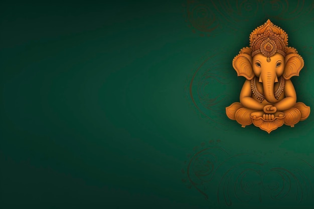 Ganesha achtergrond met kopieerruimte voor website poster behang achtergrond decoratie