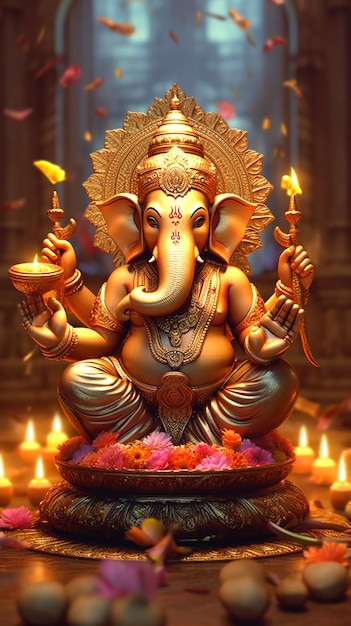 Ganesha-afbeelding op een foto