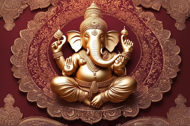 Ganesha Aum Hindoe-festival op Ganesh Chaturthi