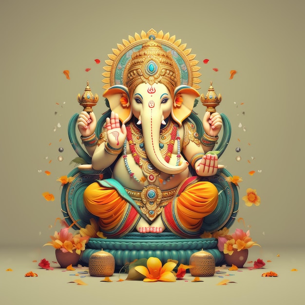 Ganesha Aum Hindoeïstische trouwkaart Diwali India