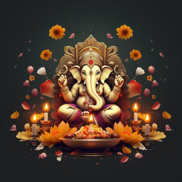 Ganesha Aum Hindoeïstische trouwkaart Diwali India