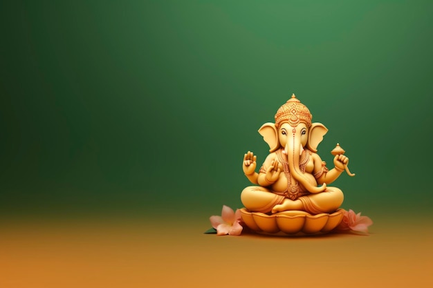 Ganesha background with copy space for website poster wallpaper background decoration