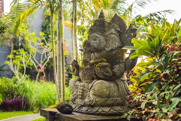 Ganesha bedekt met mos in het park