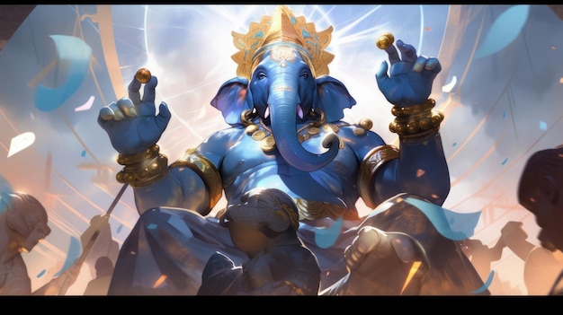 Ganesha Chaturthi festival dedicated to the Indian god with the head of an elephant