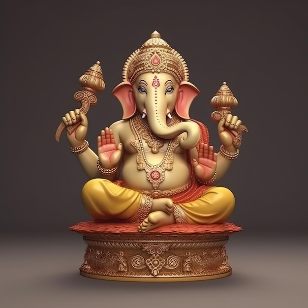 Ganesha Chaturthi Ganesha-illustratie Generatieve ai