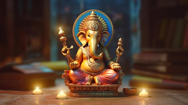 Ganesha Chaturthi Ganesha illustration Generative ai