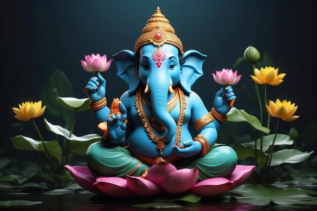 Ganesha de heer van de wijsheid de hindoe-god der wijsheid