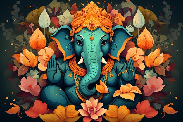 Ganesha Ganpati schilderij