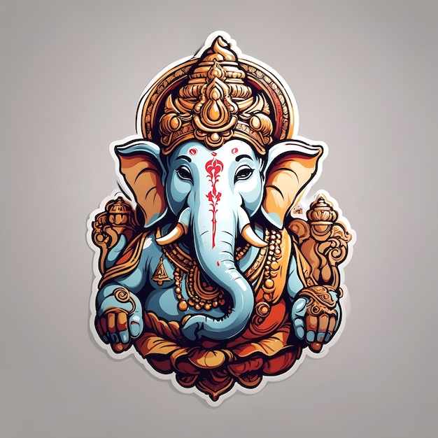 Ganesha illustratie tshirt ontwerp