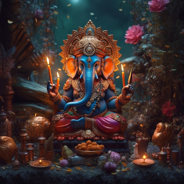 Photo ganesha image in a photograph