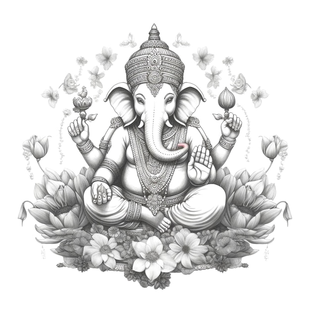 Foto immagine di ganesha in una fotografia