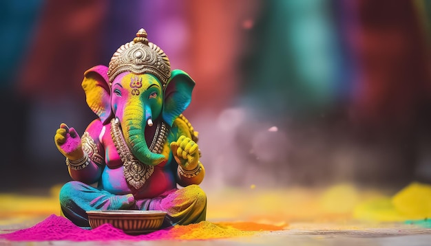 Ganesha Overvloed Figurine gelukkig holi Indiase concept