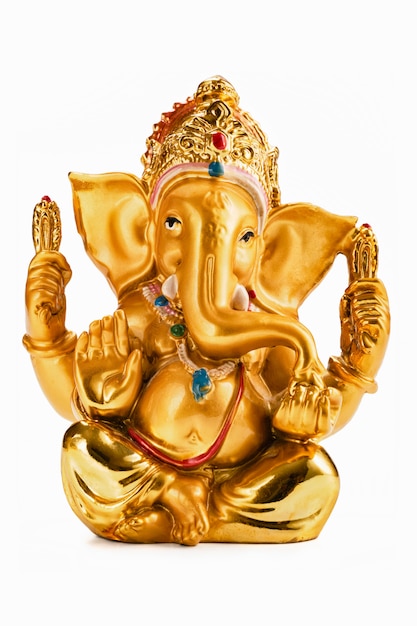 Ganesha standbeeld op wit