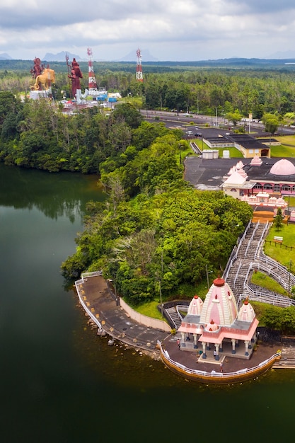 The Ganga Talao Temple in Grand bassin, Savanne, Mauritius.