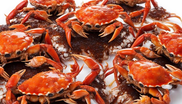 Photo ganjang gejang raw gazami crabs marinated in sweet spicy soy sauce korean food